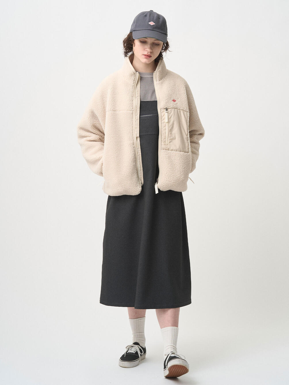 DANTON | ライトボア スタンドカラージャケット WOMEN